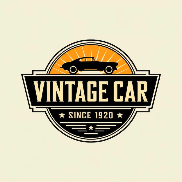 un logotipo para un coche de época que dice coche de época