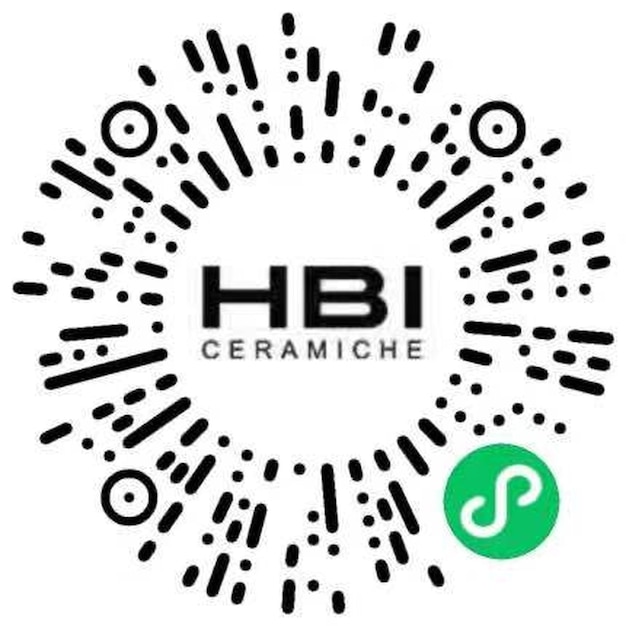 El logotipo del código QR de HBI Ceramiche