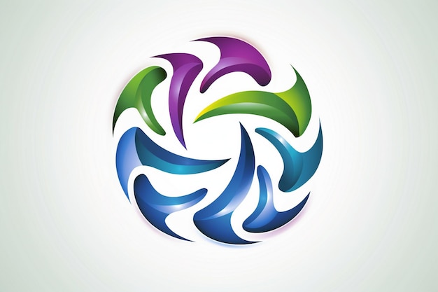 un logotipo colorido con los colores del arco iris