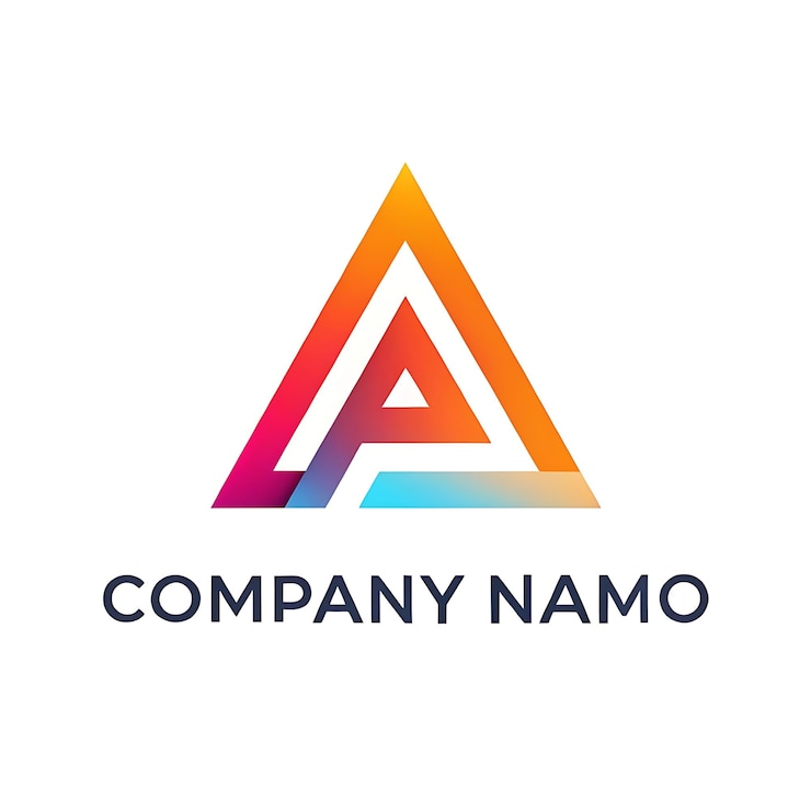 Foto un logotipo colorido para una compañía llamado el logotipo de la compañía