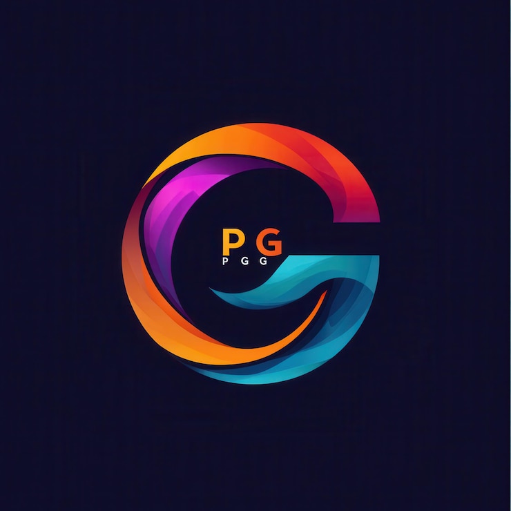 Foto un logotipo colorido con la letra g en él