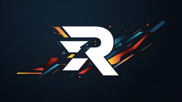 un logotipo colorido con una letra r en él
