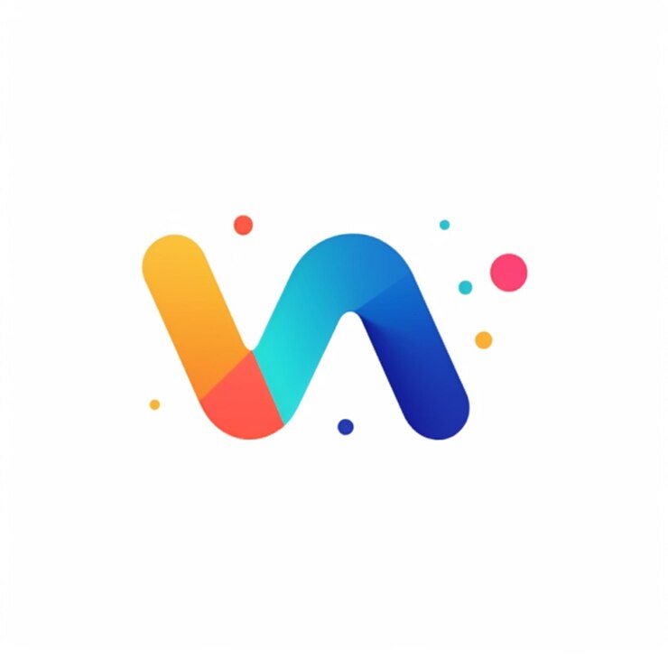 Foto un logotipo colorido con una letra w en él generativo ai