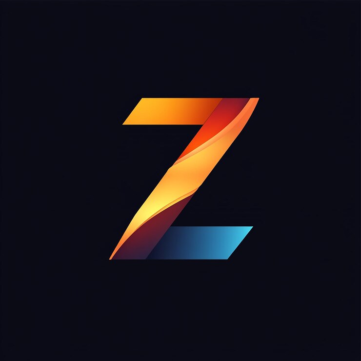 Foto un logotipo colorido con la letra z en él