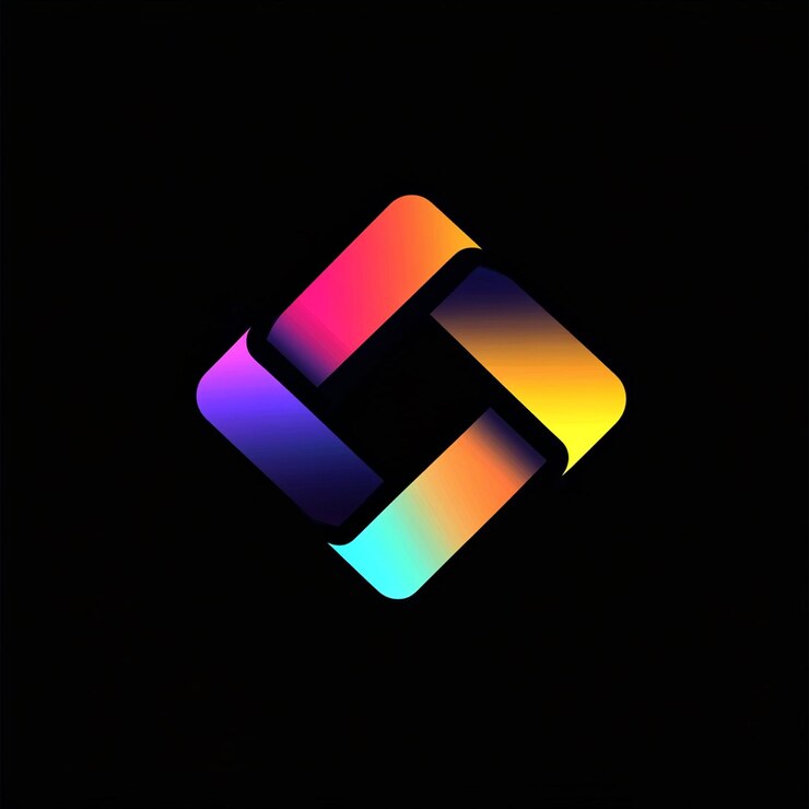 Foto un logotipo colorido con las letras l y l en él