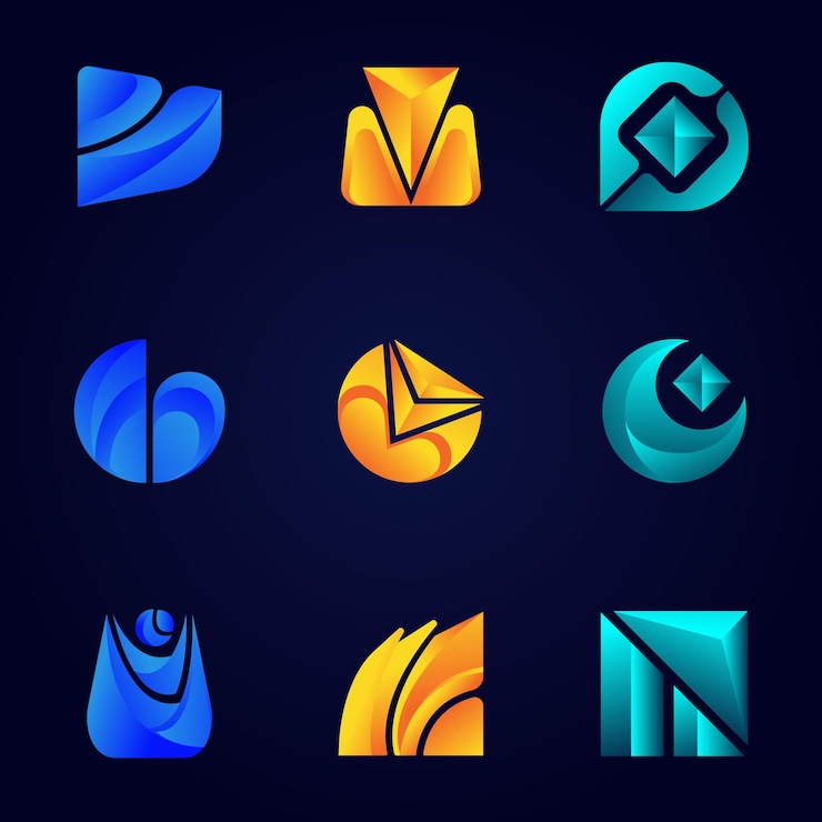 Foto un logotipo colorido con las letras rectángulo en él