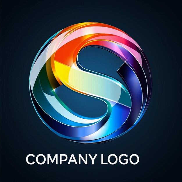 Foto un logotipo colorido con la palabra compañía en él