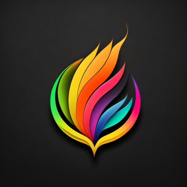 Foto un logotipo colorido con la palabra fuego.