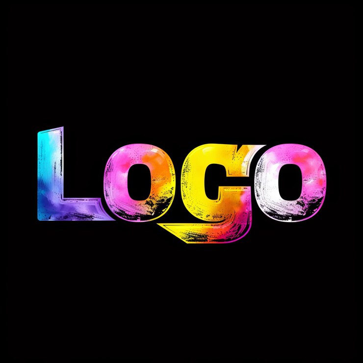 Foto un logotipo colorido con la palabra "logo" en él