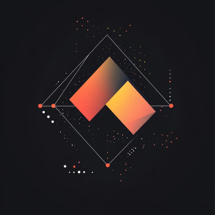 Foto un logotipo colorido con la palabra la palabra en él