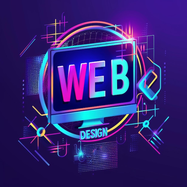 un logotipo colorido con la palabra web en él