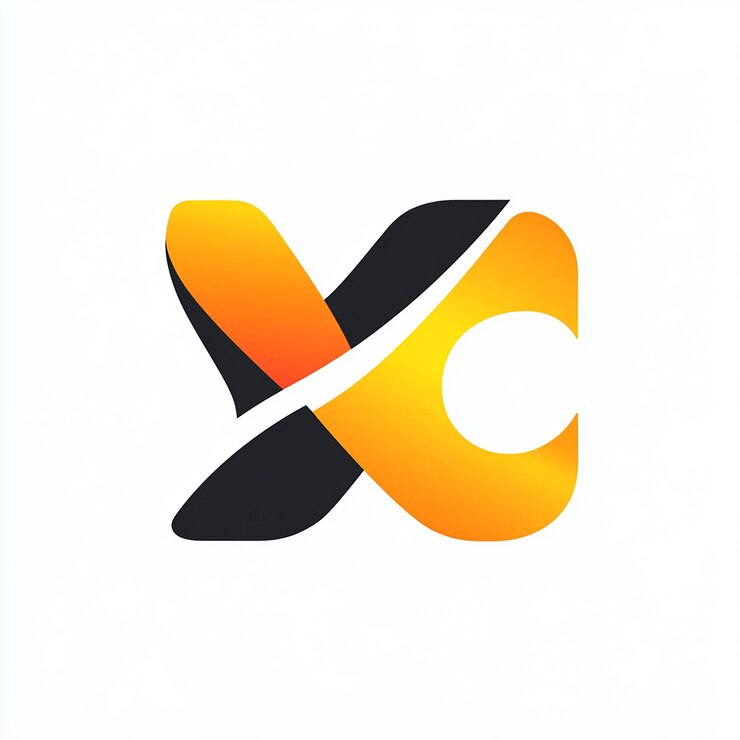 Foto un logotipo colorido con una x en él