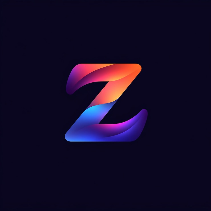 Foto un logotipo colorido con zigzag en él