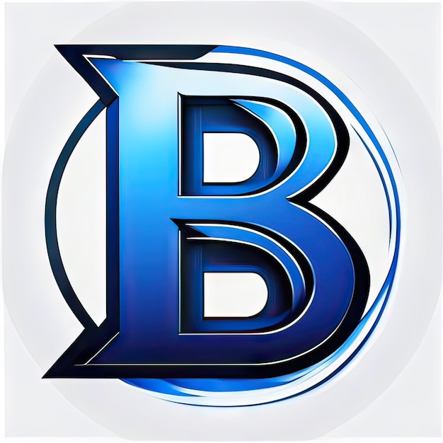 Foto logotipo com a letra moderna b ia gerativa