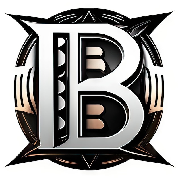 Foto logotipo com a letra moderna b ia gerativa