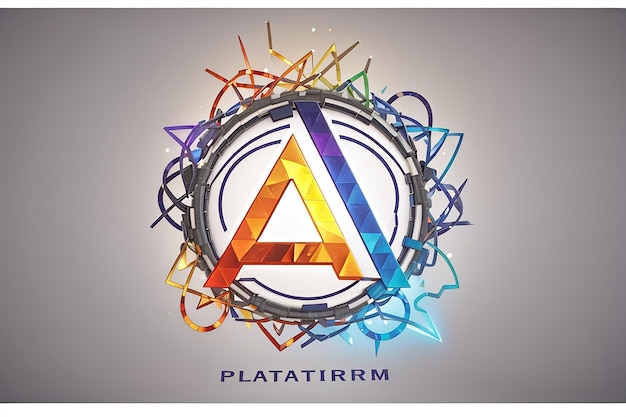 Logotipo com a palavra Plataforma para comercial Na imagem deve haver um relâmpago perto da letra A