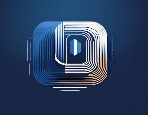 logotipo para una compañía de computadoras diseño minimalista líneas limpias y formas tipografía moderna