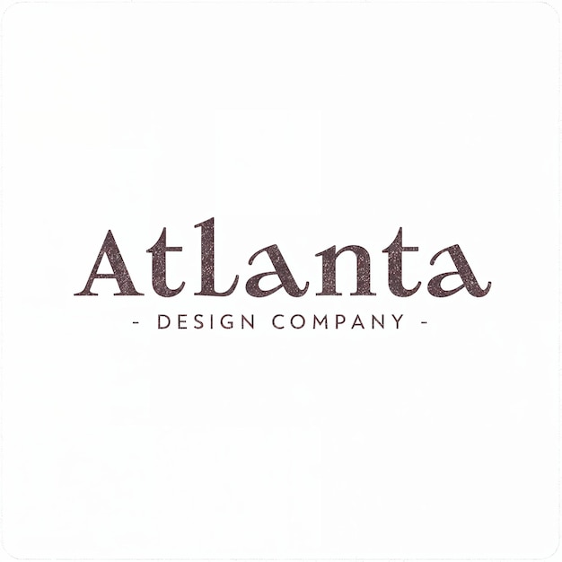 El logotipo de la compañía de diseño de Atlanta en fondo blanco