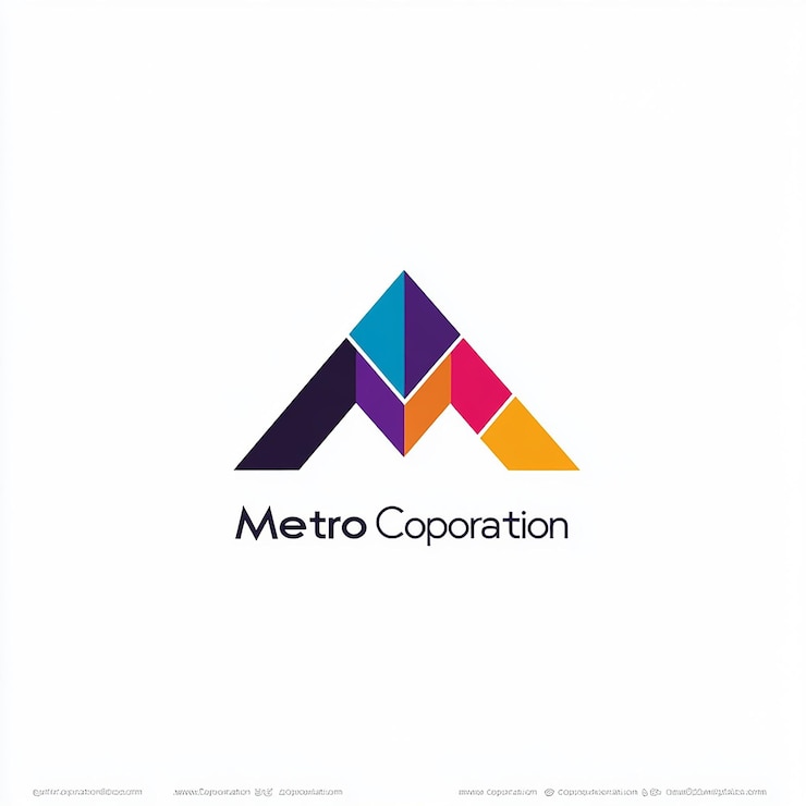 Foto un logotipo de la compañía de servicios de metro que está en un fondo blanco