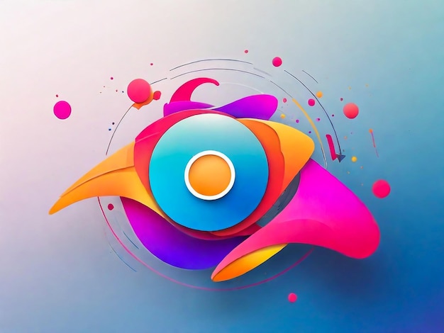 Logotipo de la compañía de tecnología abstracta de gradiente