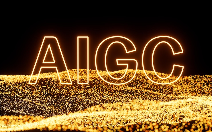 Foto logotipo del concepto aigc de renderizado 3d aigc
