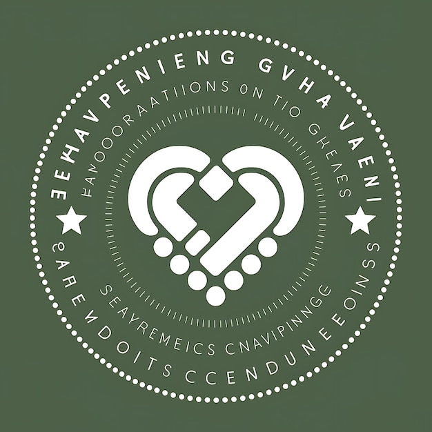 El logotipo del corazón entrelazado