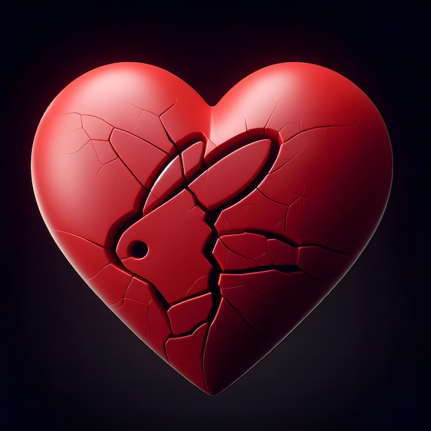 Foto el logotipo del corazón roto