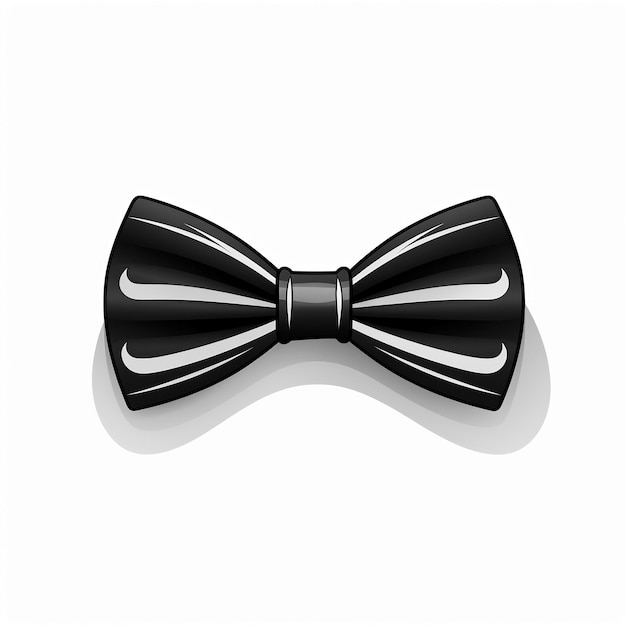 Foto logotipo con una corbata de mariposa sobre un fondo blanco el emblema del salón de hombres de la tienda de ropa