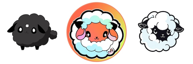 Foto logotipo de cordero o oveja 2d