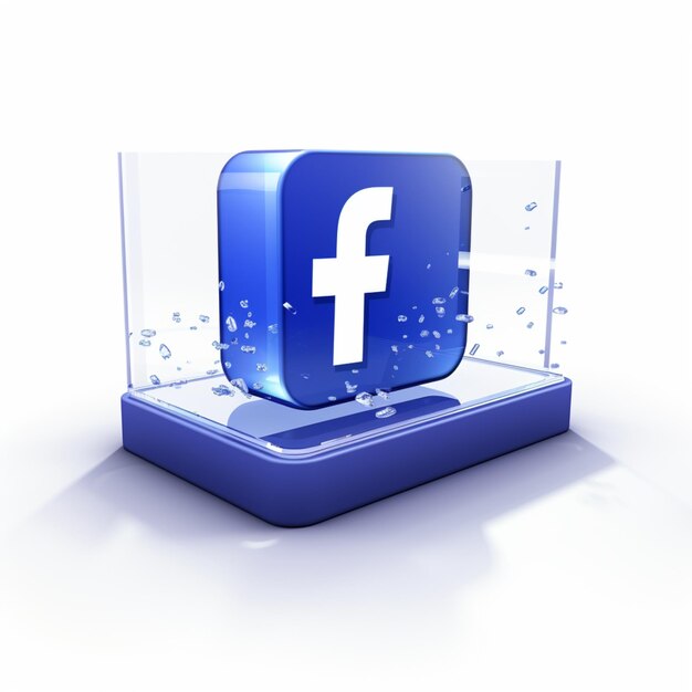 El logotipo del cubo 3D de Facebook