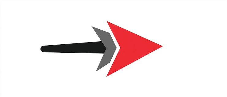 Foto logotipo de cursor rojo y gris diseño divertido, limpio y simple