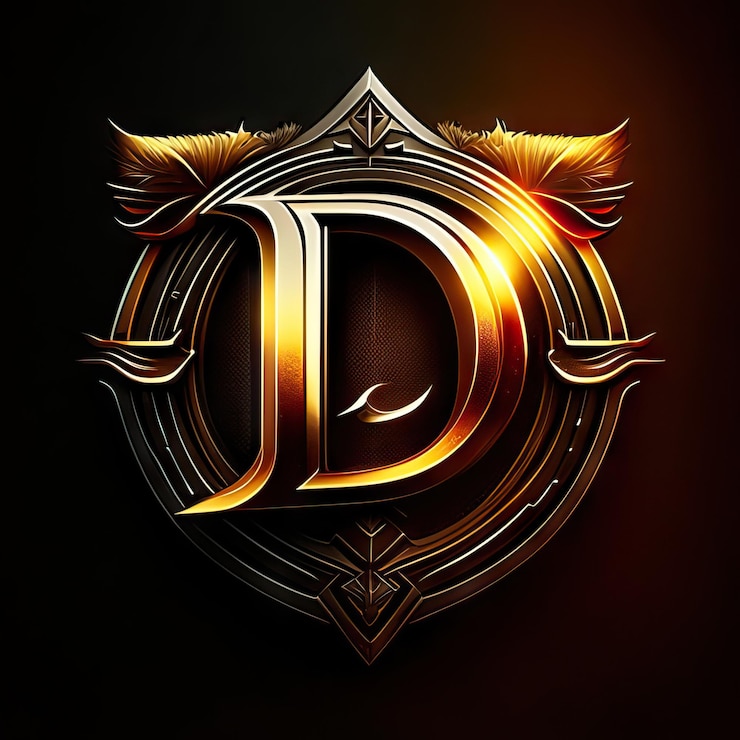 Foto logotipo d premium con detalles dorados ia generativa