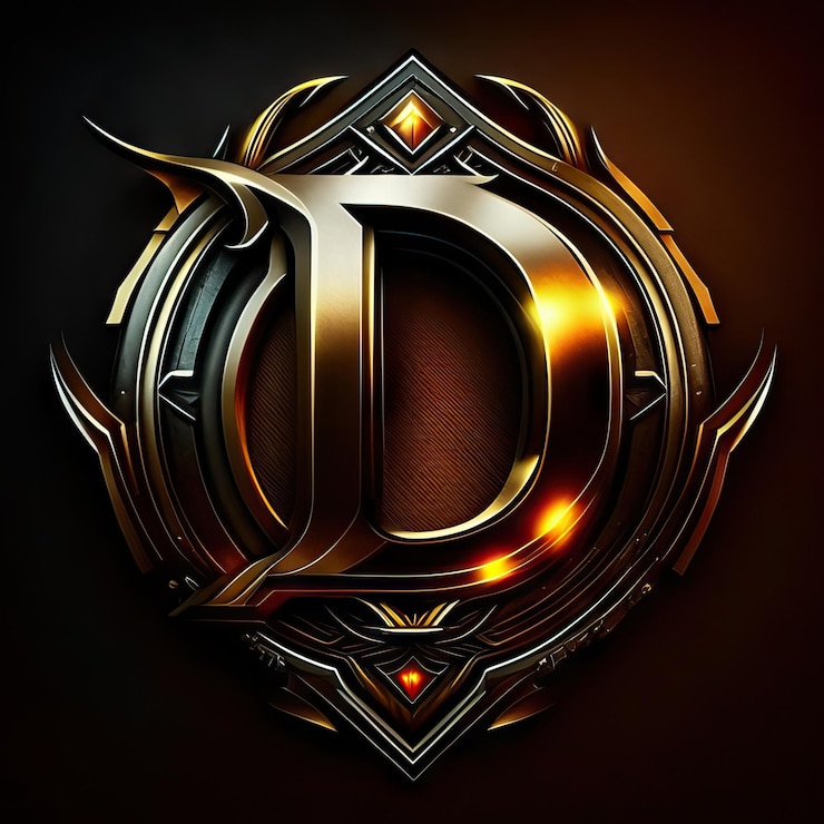 Foto logotipo d premium con detalles dorados ia generativa