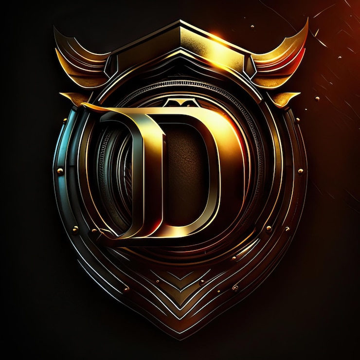 Foto logotipo d premium con detalles dorados ia generativa