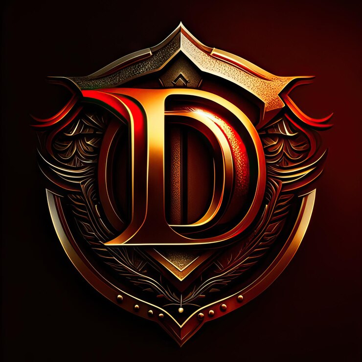 Foto logotipo d premium con detalles dorados ia generativa