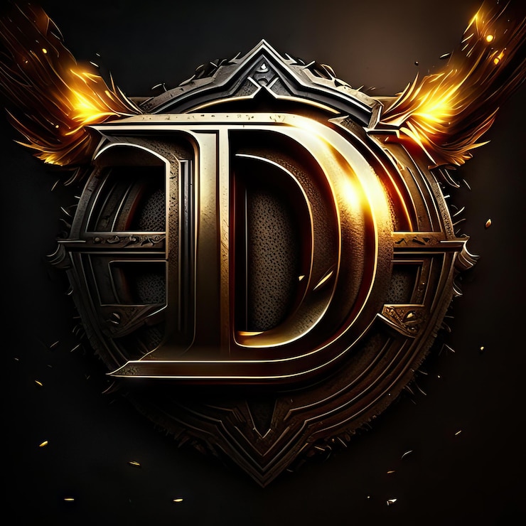 Foto logotipo d premium con detalles dorados ia generativa