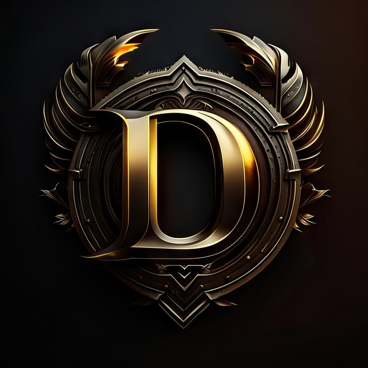 Foto logotipo d premium con detalles dorados ia generativa