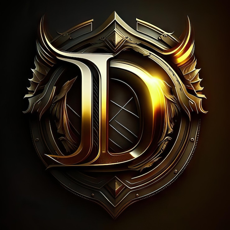 Foto logotipo d premium con detalles dorados ia generativa