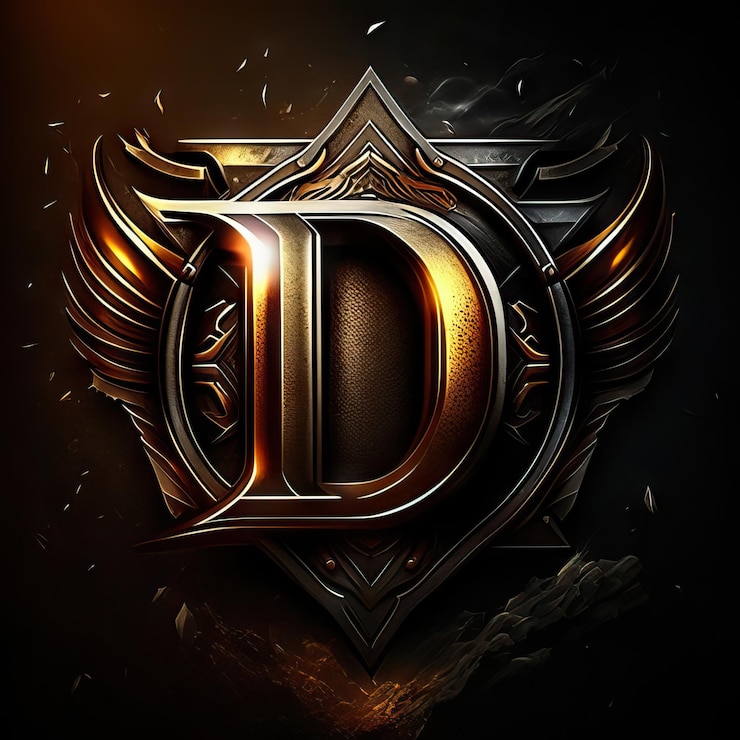 Foto logotipo d premium con detalles dorados ia generativa