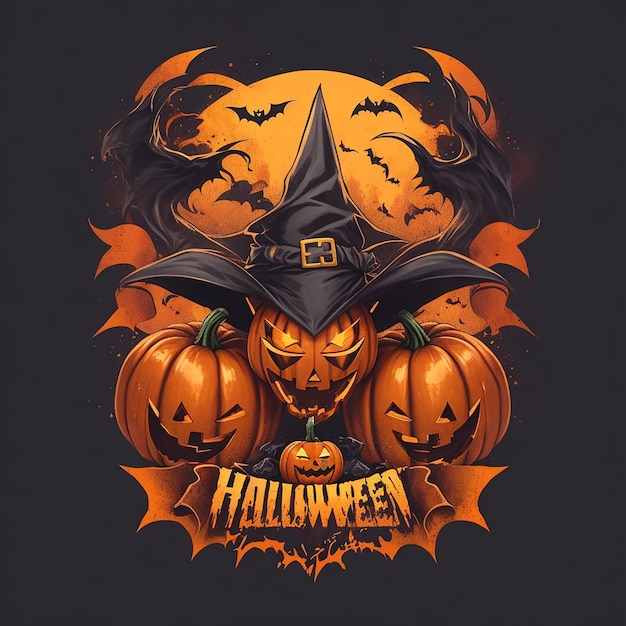 Logotipo da camiseta de Halloween