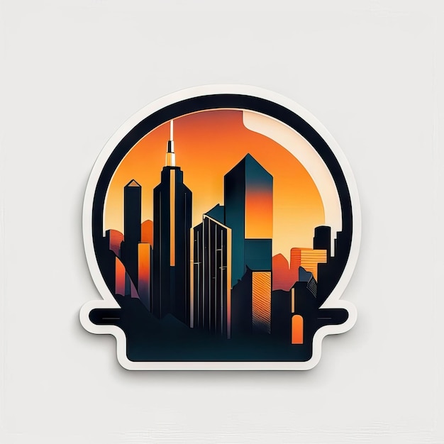 Foto logotipo da cidade moderno e colorido