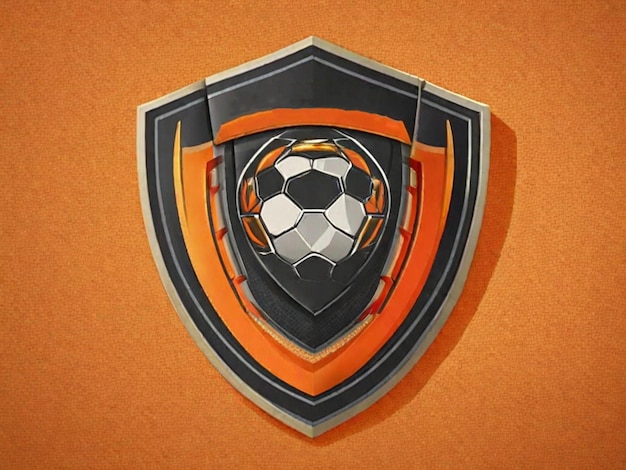 Logotipo da equipe de futebol e futebol