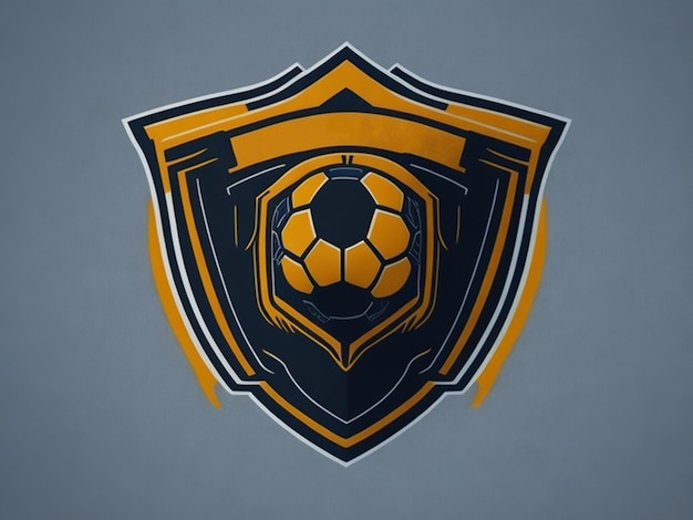 Logotipo da equipe de futebol e futebol