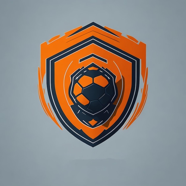 Logotipo da equipe de futebol e futebol