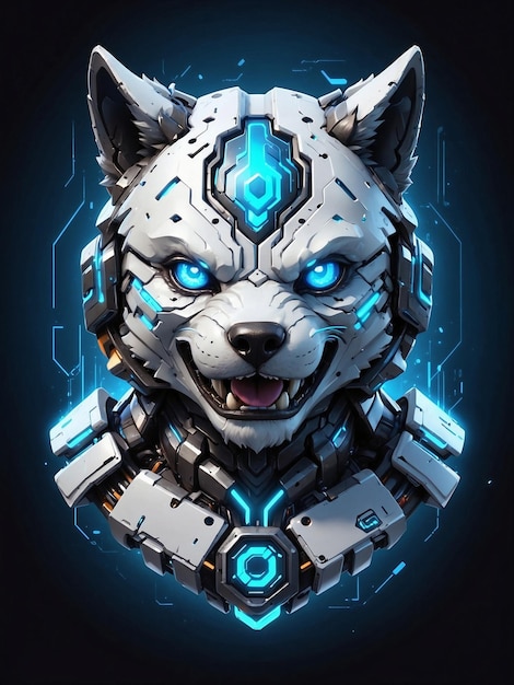 Logotipo da ESports lobo feroz