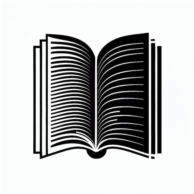 Logotipo da ilustração de elemento simples minimalista do livro IA generativa