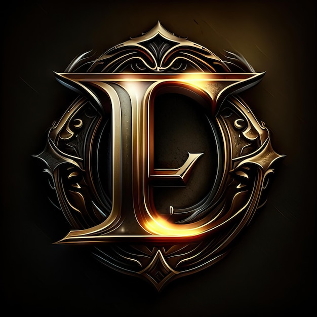Foto logotipo da letra l em ouro