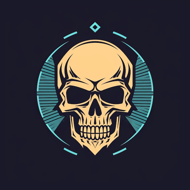 Foto logotipo da mascote do crânio