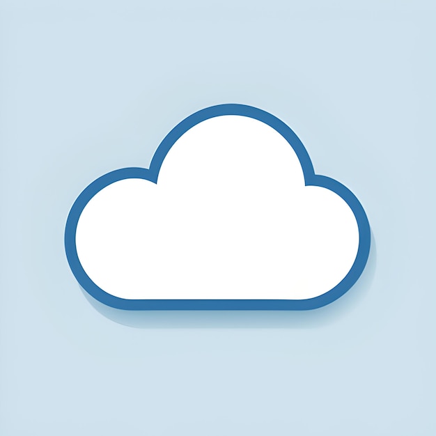 Logotipo da nuvem com fundo branco