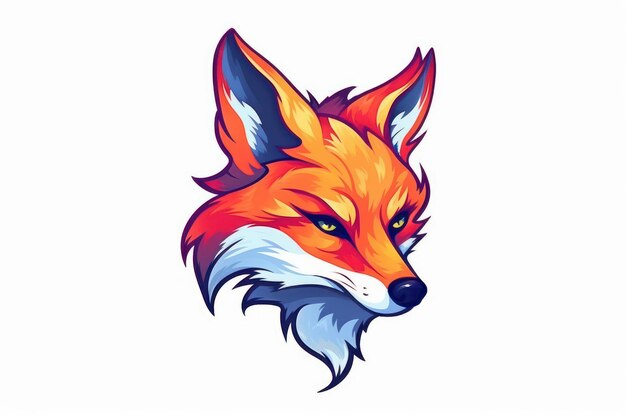 Logotipo da raposa estilo pintura a óleo Bela imagem de ilustração IA generativa